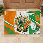 Personalized Ivory Coast Football Rubber Doormat African Elephant Trophy