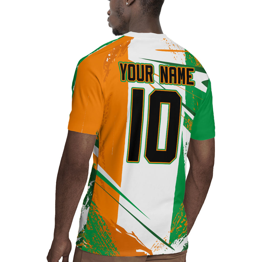 Personalized Ivory Coast Football Rugby Jersey African Elephant Trophy