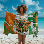 Personalized Ivory Coast Football Sarong African Elephant Trophy