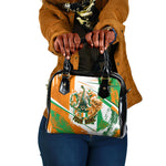 Personalized Ivory Coast Football Shoulder Handbag African Elephant Trophy