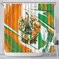 Personalized Ivory Coast Football Shower Curtain African Elephant Trophy