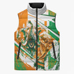 Personalized Ivory Coast Football Sleeveless Puffer Jacket African Elephant Trophy
