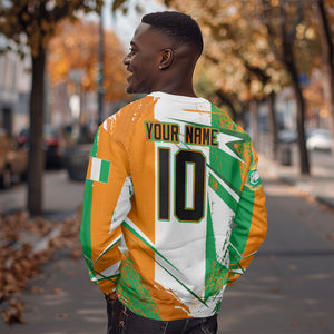 Personalized Ivory Coast Football Sweatshirt African Elephant Trophy