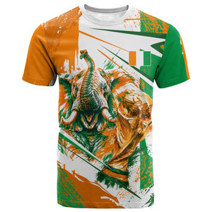 Personalized Ivory Coast Football T shirt African Elephant Trophy