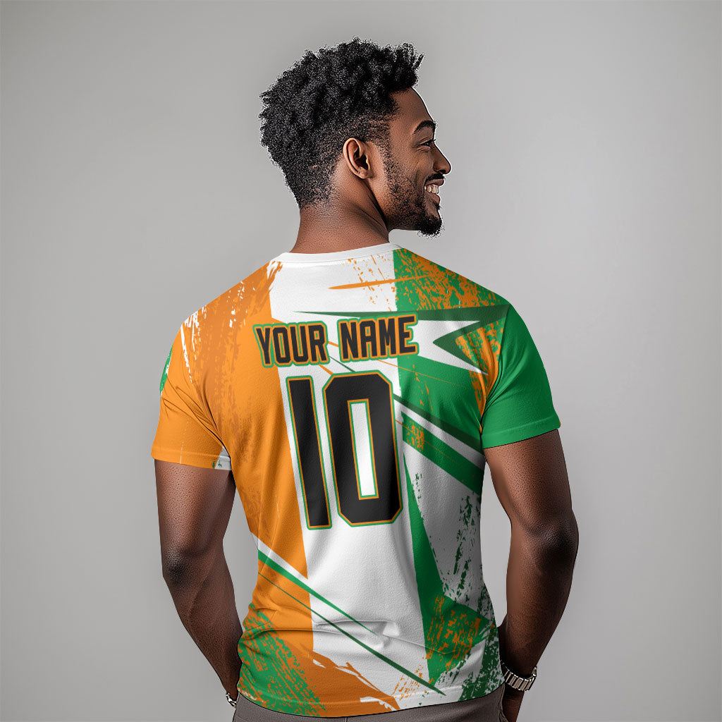 Personalized Ivory Coast Football T shirt African Elephant Trophy