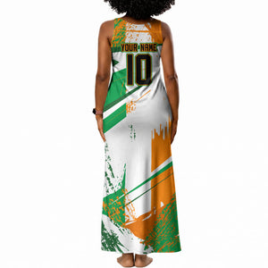 Personalized Ivory Coast Football Tank Maxi Dress African Elephant Trophy