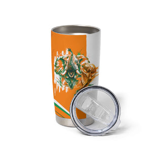 Personalized Ivory Coast Football Tumbler Cup African Elephant Trophy