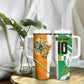 Personalized Ivory Coast Football Tumbler With Handle African Elephant Trophy