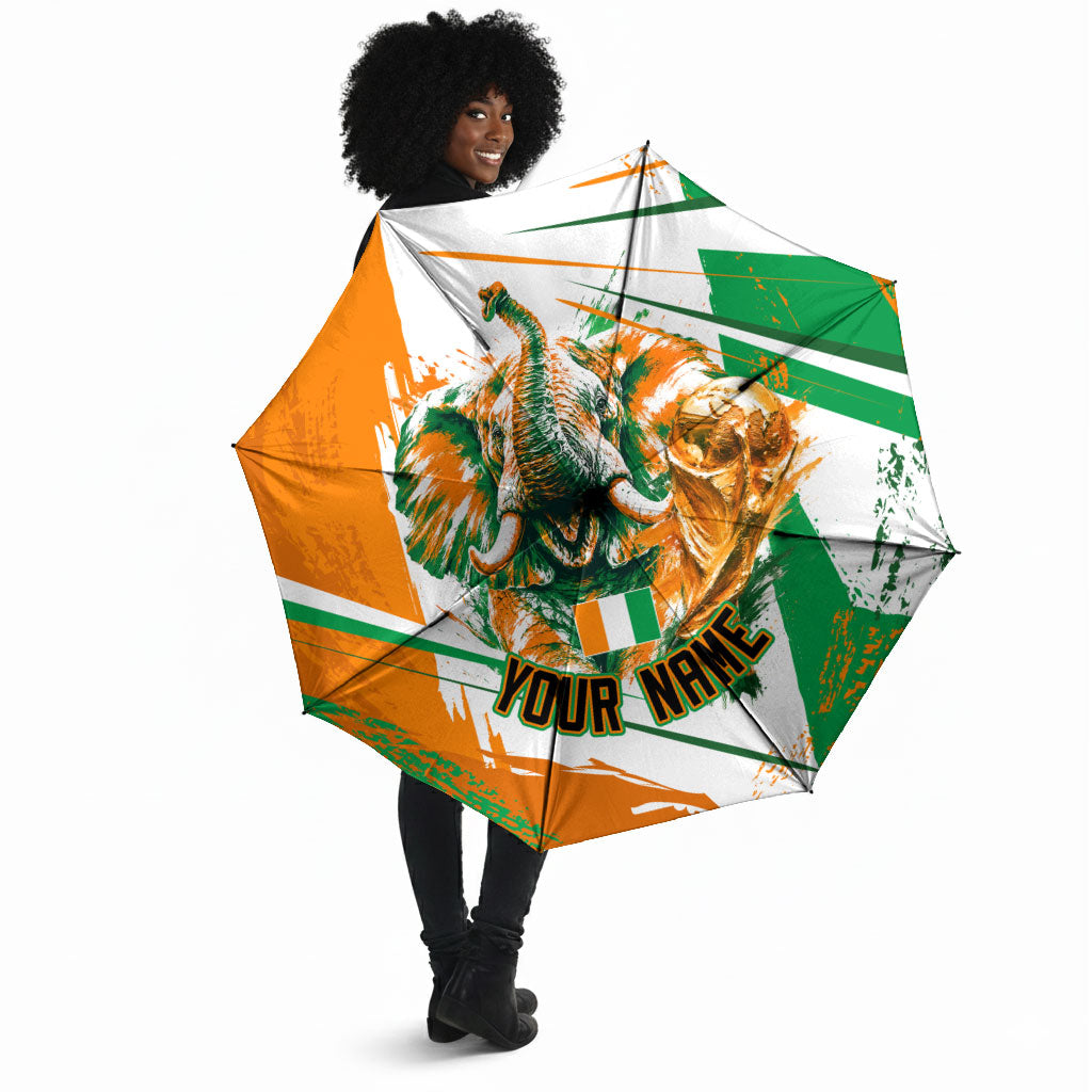 Personalized Ivory Coast Football Umbrella African Elephant Trophy