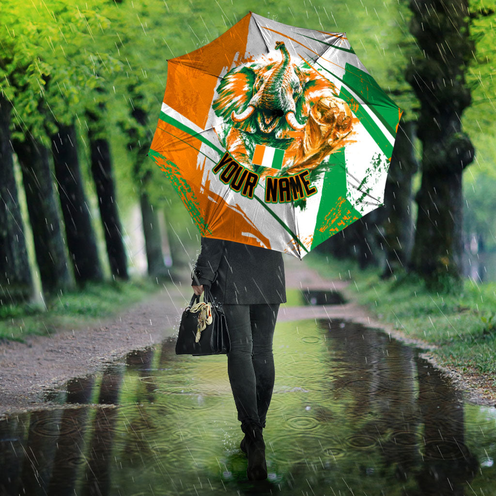 Personalized Ivory Coast Football Umbrella African Elephant Trophy