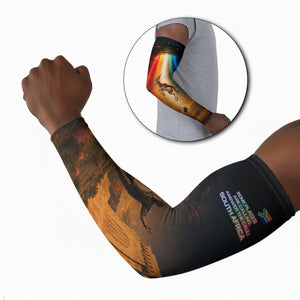 South Africa Safari UFO Arm Sleeves African Wildlife Sci-Fi Galaxy Space And Mandela