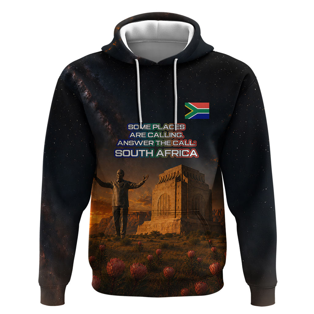 South Africa Safari UFO Hoodie African Wildlife Sci-Fi Galaxy Space And Mandela