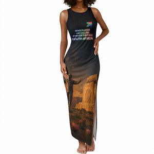 South Africa Safari UFO Tank Maxi Dress African Wildlife Sci-Fi Galaxy Space And Mandela