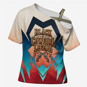 Mary Fields Cross Shoulder Shirt Vintage Western Wild West - Stagecoach Mary Black Cowgirl