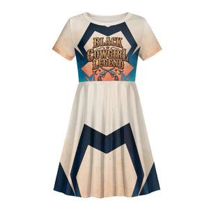 Mary Fields Kid Short Sleeve Dress Vintage Western Wild West - Stagecoach Mary Black Cowgirl