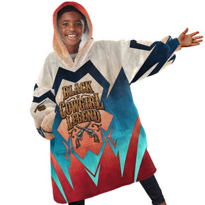 Mary Fields Kid Wearable Blanket Hoodie Vintage Western Wild West - Stagecoach Mary Black Cowgirl