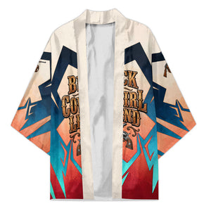 Mary Fields Kimono Vintage Western Wild West - Stagecoach Mary Black Cowgirl