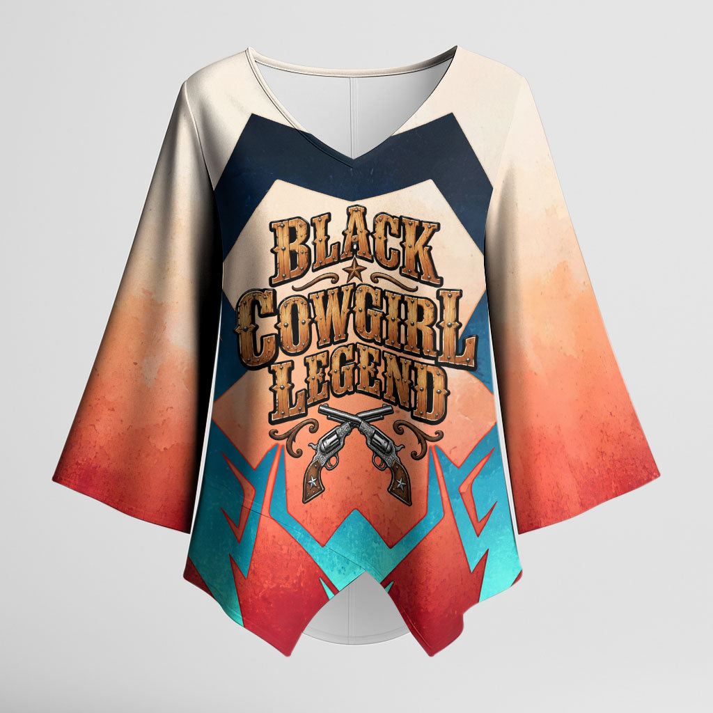 Mary Fields Kimono Sleeve Blouse Vintage Western Wild West - Stagecoach Mary Black Cowgirl