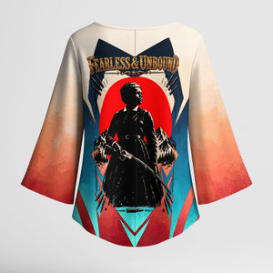 Mary Fields Kimono Sleeve Blouse Vintage Western Wild West - Stagecoach Mary Black Cowgirl