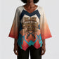 Mary Fields Kimono Sleeve Blouse Vintage Western Wild West - Stagecoach Mary Black Cowgirl