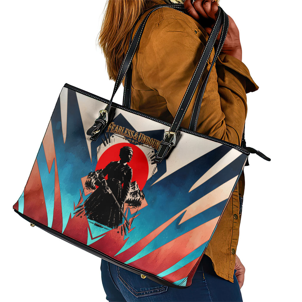 Mary Fields Leather Tote Bag Vintage Western Wild West - Stagecoach Mary Black Cowgirl