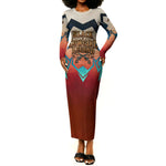 Mary Fields Long Sleeve Bodycon Dress Vintage Western Wild West - Stagecoach Mary Black Cowgirl