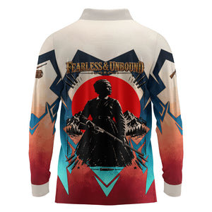 Mary Fields Long Sleeve Polo Shirt Vintage Western Wild West - Stagecoach Mary Black Cowgirl