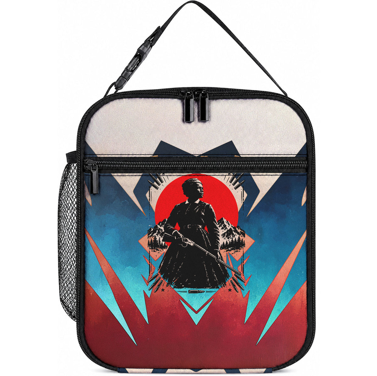 Mary Fields Lunch Bag Vintage Western Wild West - Stagecoach Mary Black Cowgirl