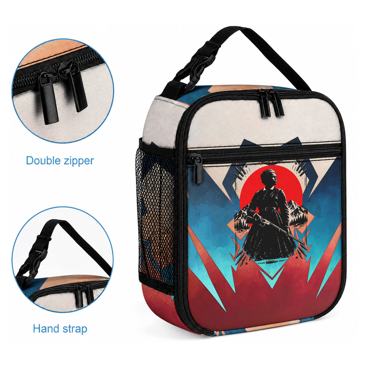 Mary Fields Lunch Bag Vintage Western Wild West - Stagecoach Mary Black Cowgirl