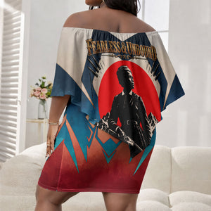 Mary Fields Off Shoulder Short Dress Vintage Western Wild West - Stagecoach Mary Black Cowgirl