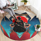 Mary Fields Round Carpet Vintage Western Wild West - Stagecoach Mary Black Cowgirl