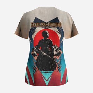 Mary Fields Scrub Top Vintage Western Wild West - Stagecoach Mary Black Cowgirl