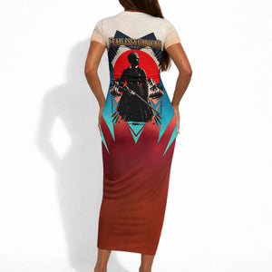 Mary Fields Short Sleeve Bodycon Dress Vintage Western Wild West - Stagecoach Mary Black Cowgirl