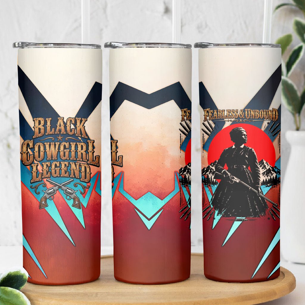 Mary Fields Skinny Tumbler Vintage Western Wild West - Stagecoach Mary Black Cowgirl