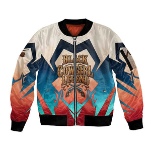 Mary Fields Sleeve Zip Bomber Jacket Vintage Western Wild West - Stagecoach Mary Black Cowgirl