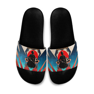Mary Fields Slide Sandals Vintage Western Wild West - Stagecoach Mary Black Cowgirl