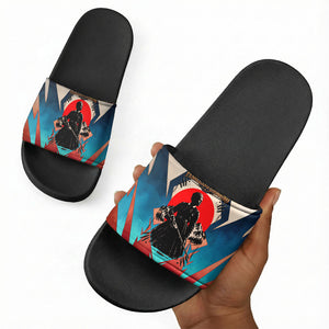 Mary Fields Slide Sandals Vintage Western Wild West - Stagecoach Mary Black Cowgirl