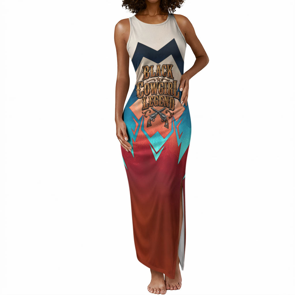 Mary Fields Tank Maxi Dress Vintage Western Wild West - Stagecoach Mary Black Cowgirl