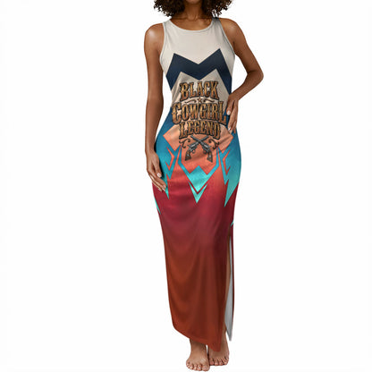 Mary Fields Tank Maxi Dress Vintage Western Wild West - Stagecoach Mary Black Cowgirl