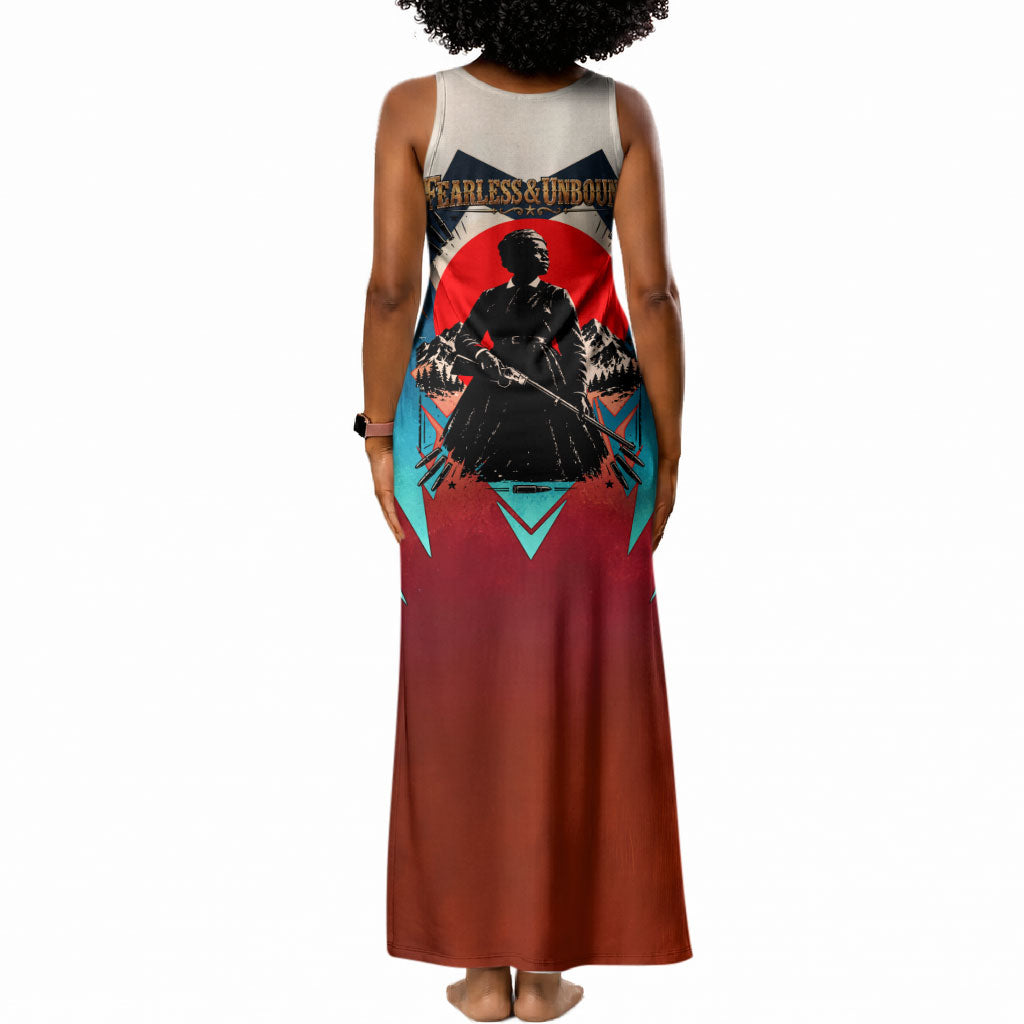 Mary Fields Tank Maxi Dress Vintage Western Wild West - Stagecoach Mary Black Cowgirl