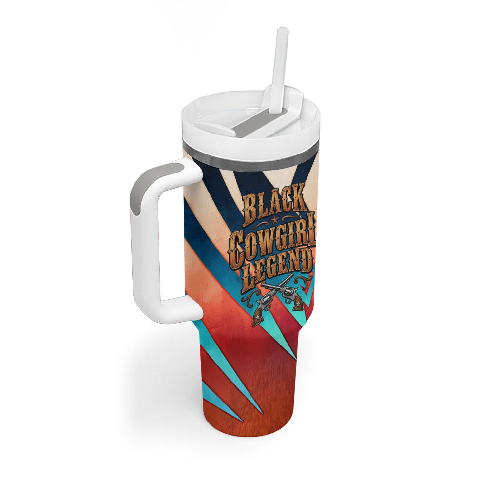 Mary Fields Tumbler With Handle Vintage Western Wild West - Stagecoach Mary Black Cowgirl