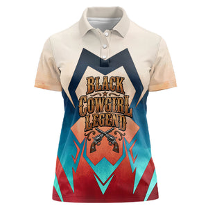Mary Fields Women Polo Shirt Vintage Western Wild West - Stagecoach Mary Black Cowgirl
