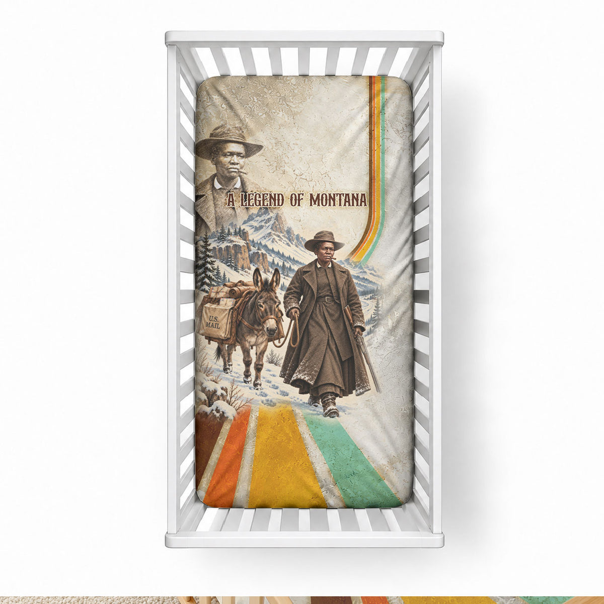 Mary Fields Stagecoach Mary Baby Bed Cover Vintage Western Wild West Cascade Region Pioneer