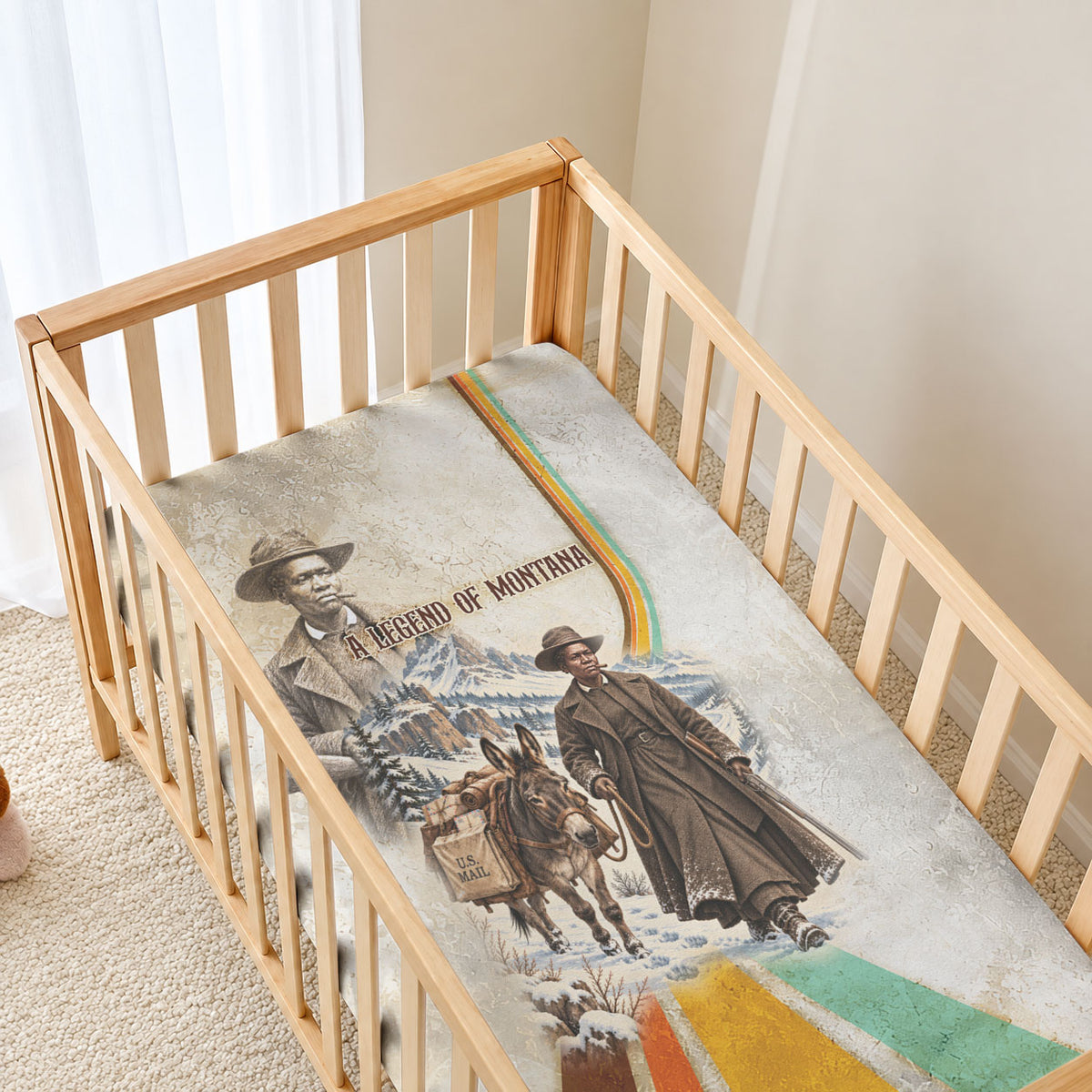 Mary Fields Stagecoach Mary Baby Bed Cover Vintage Western Wild West Cascade Region Pioneer