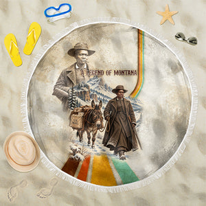 Mary Fields Stagecoach Mary Beach Blanket Vintage Western Wild West Cascade Region Pioneer