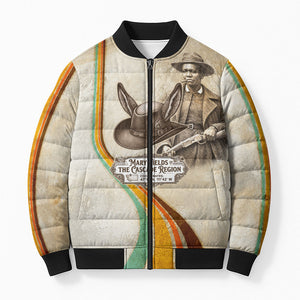 Mary Fields Stagecoach Mary Bomber Puffer Jacket Vintage Western Wild West Cascade Region Pioneer