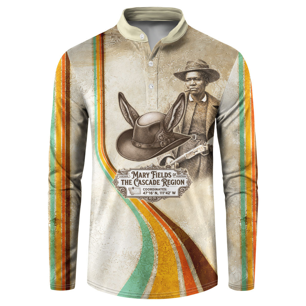 Mary Fields Stagecoach Mary Button Sweatshirt Vintage Western Wild West Cascade Region Pioneer