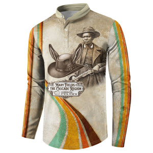 Mary Fields Stagecoach Mary Button Sweatshirt Vintage Western Wild West Cascade Region Pioneer