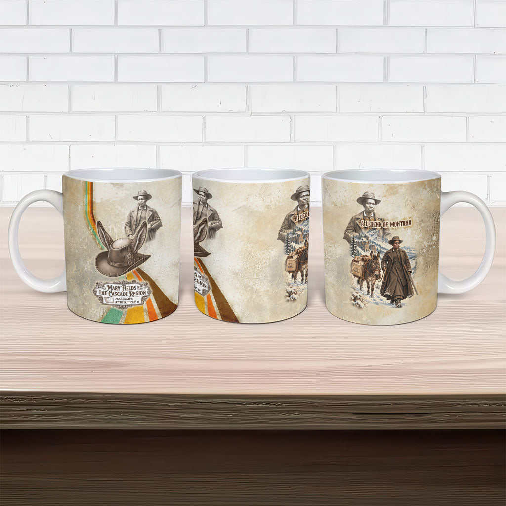 Mary Fields Stagecoach Mary Ceramic Mug Vintage Western Wild West Cascade Region Pioneer