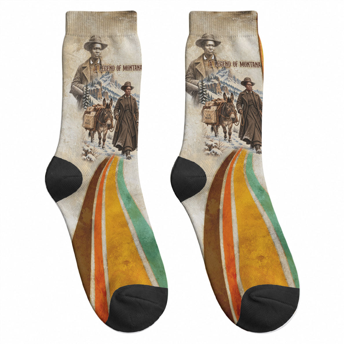 Mary Fields Stagecoach Mary Crew Socks Vintage Western Wild West Cascade Region Pioneer